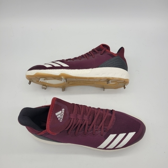Adidas Shoes Men 14 Boost Icon 4 Metal Baseball Cleats NEW Maroon main image 7
